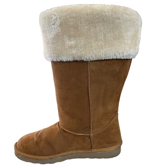 ARIZONA Jean company Syrus Brown faux suede faux fur Lined boots size 7 - Picture 7 of 10